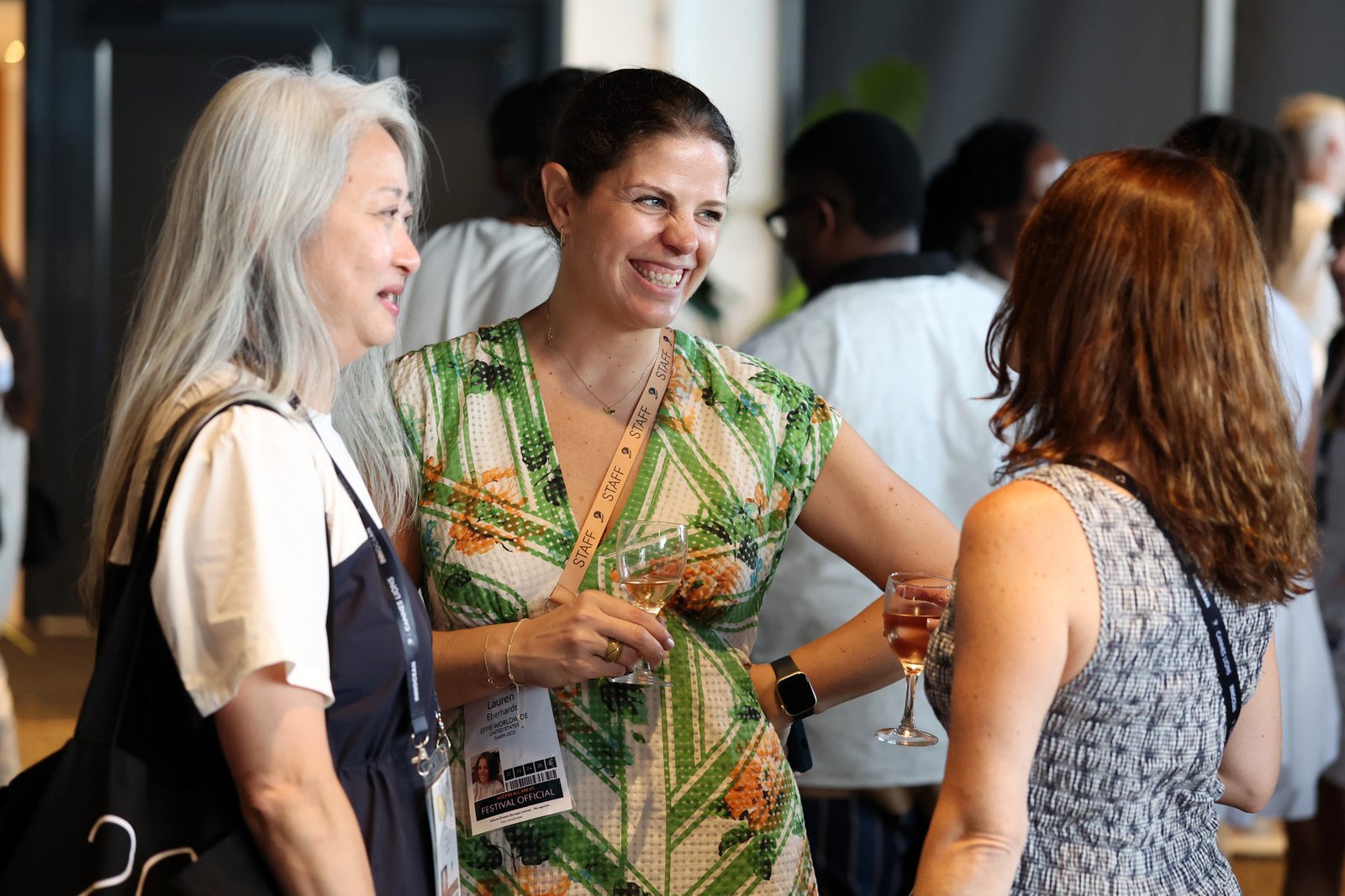 Guests talking at the Effie’s reception during Cannes Lions