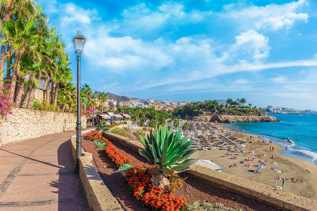 Waterfront promenade and coastline in Costa Adeje
