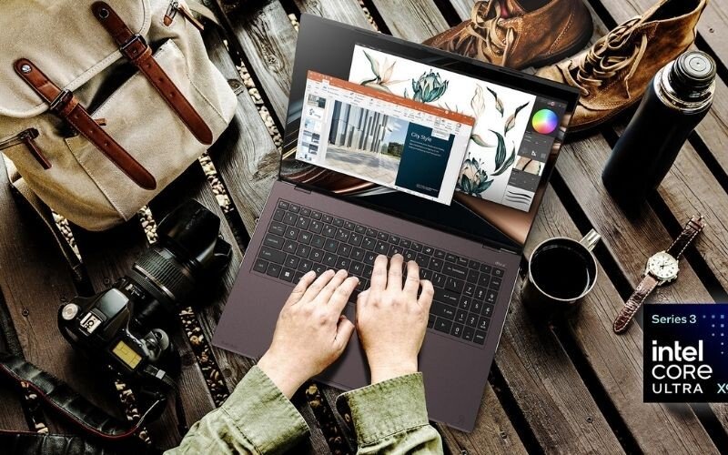 Acer Vero 16 laptop in a creative workspace