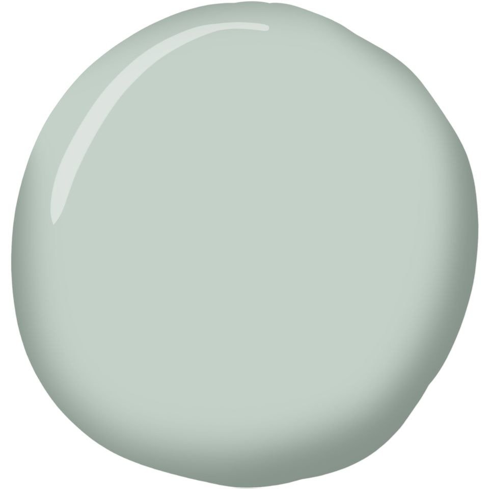 Palladian Blue pale blue-green paint swatch by Benjamin Moore