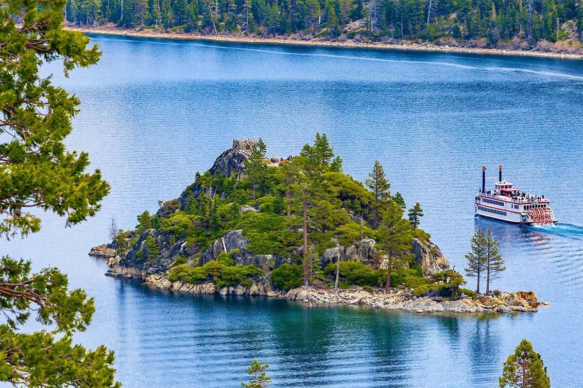 Emerald Bay scenic cruise at Lake Tahoe in California