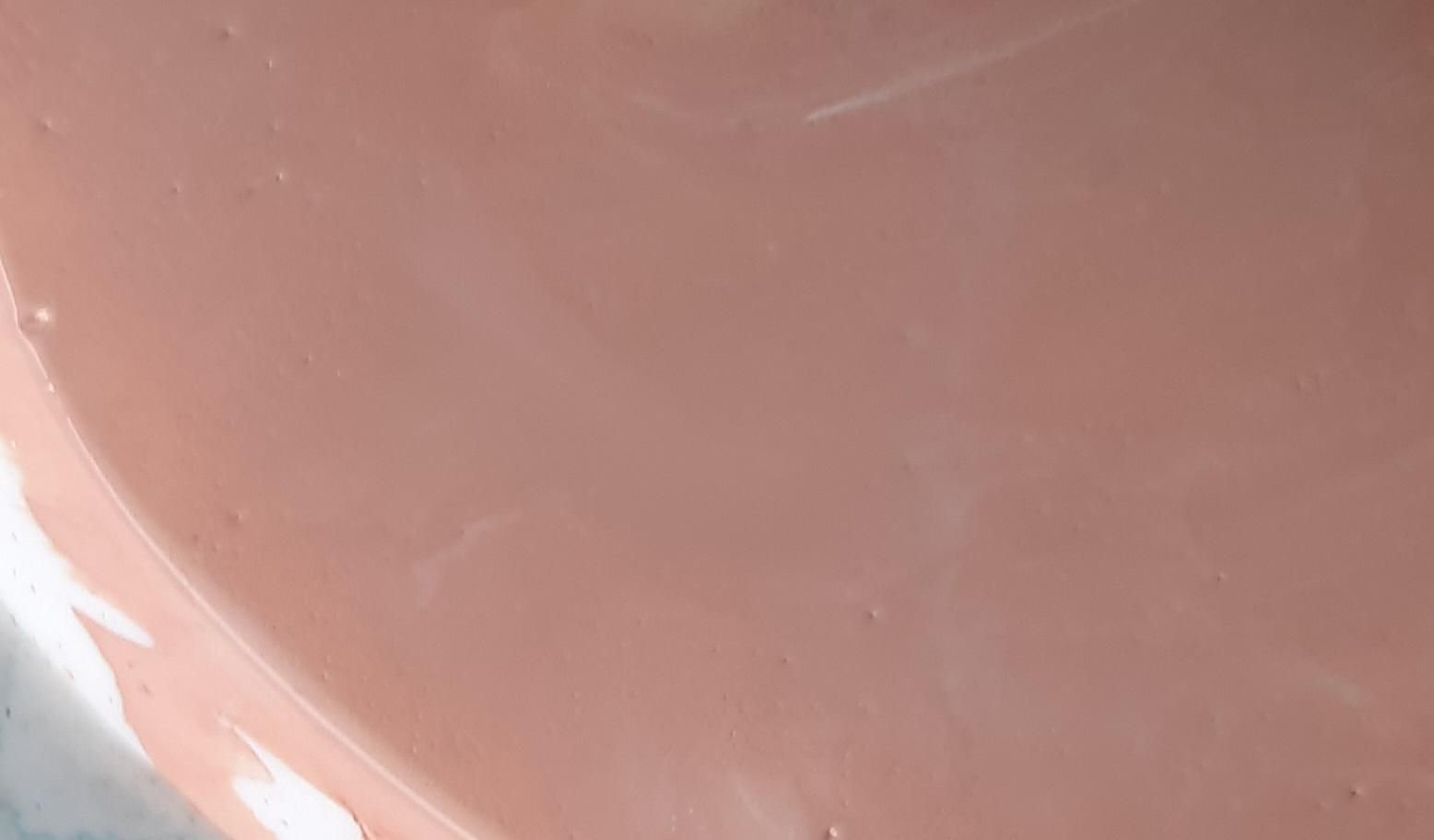 The brown paint lightened with white for the chick pebble